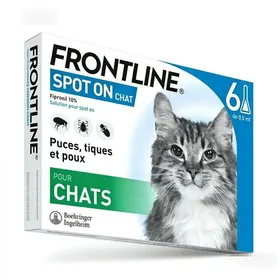 Comparer les prix de FRONTLINE® SPOT ON pour Chats – Protection Antiparasitaire - éliminant durablement puces, tiques et poux