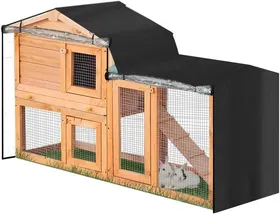 Meilleurs prix pour CLAPIER-Noir Couverture de clapier de Lapin, Couverture de clapier Thermique Durable 210D Housse de clapier de Lapin Clapier avec