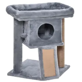 Meilleurs prix pour Arbre à chat à plusieurs niveaux - Avec lit pour chat plate-forme de repos et balle jouet - Gris clair