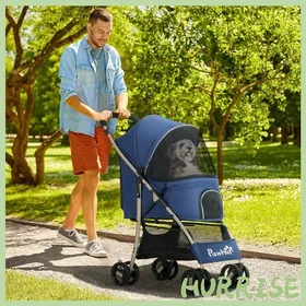 Meilleurs prix pour Cocosity Poussette Pour Chien Buggy Pliable Panier Laisses De Sécurité Coussin Inclus Roues Avec Frein Tissu 600D Oxford Acier