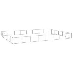 Comparer les prix de Chenil pour Chien Exterieur Argenté 800x600x70 cm Acier Cage Chien avec Porte Enclos Animaux Espace dexercice