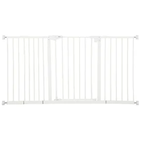 Comparer les prix de Barrière Sécurité Chien 74-147.5cm 3 Extensions Métal Blanc Installation Sans Percage Pour Escalier Et Animaux Domestiques