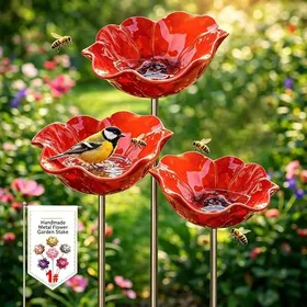 Meilleurs prix pour Vasque oiseaux - Lot 3 mangeoire abreuvoir sur pied alimentation abri insectes jardin extérieur PIQUET DATTACHE