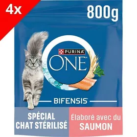 Meilleurs prix pour PURINA® ONE® SPÉCIAL CHAT STÉRILISÉ Élaboré avec du SAUMON sélectionné 4x800g