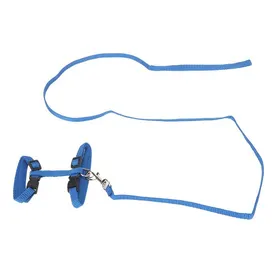 Comparer les prix de SALUTUYA Ensemble de plomb de harnais de chat Harnais pour chat ensemble de laisses anti-fuite réglable animalerie licol Bleu
