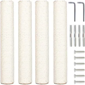 Meilleurs prix pour Poteau Griffoir Chat - Lot de 4 - Corde Sisal Naturel - Vis M8 Incluses - Rénovation Arbre à Chat -  ACCESSOIRES FABRICATION MAISON