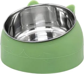 Meilleurs prix pour Gamelle en acier inoxydable pour chat - Gamelle à eau pour chat - Multifonction - Pour nourriture et eau - Vert, 200ML
