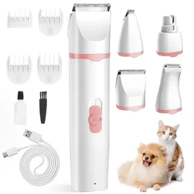 Meilleurs prix pour Tondeuse chien tondeuse pour chat et chats de petite et moyenne taille USB tondeuse chat silencieuse pour les oreilles (Rose)