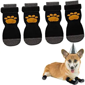 Meilleurs prix pour Ensemble de 2 paires de bottes antidérapantes pour chiens protecteurs de pattes respirants avec sangles réglables