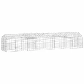 Comparer les prix de Argent Cage pour lapins - enclos dextérieur - Argent 400x78x78 cm Acier galvanisé A2071