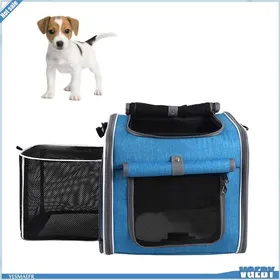 Meilleurs prix pour Ashata sac à dos de transport de vélo pour chien Panier de vélo pour chien coque souple extensible animalerie panier Bleu