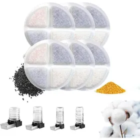 Comparer les prix de Lot de 6 filtres de fontaine à eau pour chatcartouches de rechange triple action pour distributeur Repcement Filter