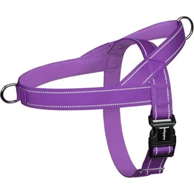 Comparer les prix de rabbitgoo Harnais Chien Anti Traction Arnet pour Chien Facile à Mettre Harnais Réfléchissant Réglable avec Attache Devant L Violet