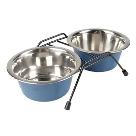 Comparer les prix de Support gamelle pour chien et chat Duvoplus - mélange - Multicolore - XS / 240 ml / 2x11 cm