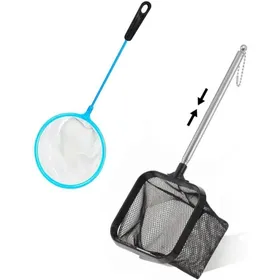 Meilleurs prix pour 2PCS Épuisette Poignée télescopique Maille nylon Acier inoxydable Pour aquariums étangs Koi .