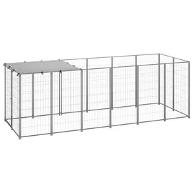 Comparer les prix de SALE 2025Enclos poulailler VIDAXL - Chenil Argenté 330x110x110 cm Acier chill793083