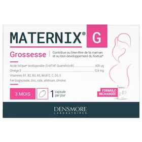 Comparer les prix de Complément alimentaire - Densmore - Maternix G90 - Grossesse - Acide folique - Vitamines - Minéraux - Oméga-3