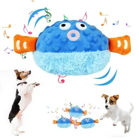 Comparer les prix de Jouet chien interactif dauphin - 1 pièce bleu balle rebondissante peluche lavable - Convient pour animaux de compagni Étiquette