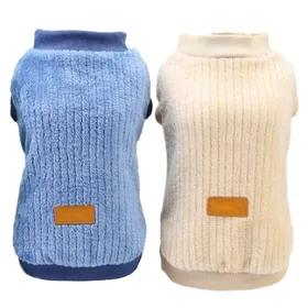 Comparer les prix de Lot de 2 vêtements pour chien pull en peluche doux et chaud pour chiot pull dhiver pour chiot et chat (bleu + kaki)