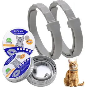 Meilleurs prix pour Lot de 2 Colliers Naturels pour Chats-Réglables avec Huiles Essentielles LavandeCitronnelleEucalyptusParfum Longue Durée Étanche