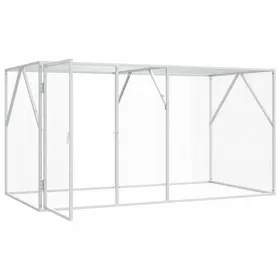 Comparer les prix de Cage pour oiseaux Argenté - vidaXL - acier galvanisé - 208x102x108 cm - Élément amovible 3371955208