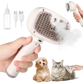 Meilleurs prix pour Brosse Chat Vapeur 4 in 1 Brosse Vapeur Chat Chien Avec Réservoir Deau Rechargeable Pour à Poils Courts Et Longs Pour Chien