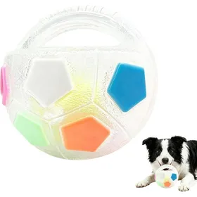 Meilleurs prix pour BSOON Balle Anti Stress pour Chien avec Poignee Jouet Interactif pour Chiens Petits Moyens et Grands Blanc