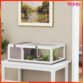 Meilleurs prix pour Enclos pour tortue - AKOZON - 12668 - Double espace (niche + grillage) - Bois sapin pré-huilé - 91 x 605 x 32 cm