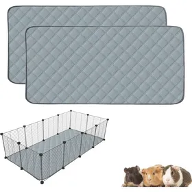 Meilleurs prix pour 2pcs-Tapis absorbants pour cochons dInde-Lavables-Litière pour cochons dInde et lapins-Imperméables-Ultra-90 x 60 cm-Gris clair