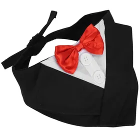 Meilleurs prix pour Costume pour chien - GIGICIAL - Ensemble bandana et nœud papillon - Polyester - Noir