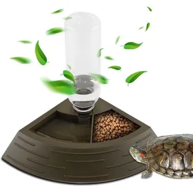 Comparer les prix de Distributeur d eau pour Reptile Gamelle Tortue Terrestre pour Reptiles 2 en 1 Abreuvoir Tortue Terrestre pour