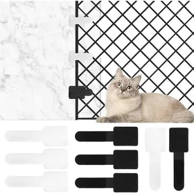 Meilleurs prix pour Crochet à colle pour filet chat - SIGHTMARK - 70 pièces - Fixation murale sans percer - Blanc Noir - Forte adhérence