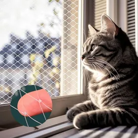 Meilleurs prix pour YSFMODE-Lot De 2 Filets Pour Chat Pour BalconSans Perçage3X2MEn NylonRésistant Aux UvPour BalconFenêtreBalconFenêtreFilet