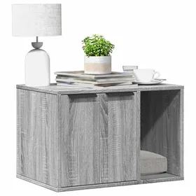 Comparer les prix de Meuble de bac à litière pour chat - vidaXL - Sonoma gris - Bois dingénierie - 60x40x40 cm - Multifonctionnel