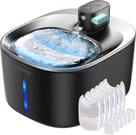 Meilleurs prix pour Fontaine À Eau Pour Chat À Pile 4000Mah Sans Cable Électrique 4L Fontaine A Eau Chat Sans Fil Avec Détecteur En Acier Inoxydable
