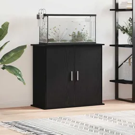 Comparer les prix de Support daquarium - vidaXL - Chêne noir - 81x36x73 cm - Bois dingénierie