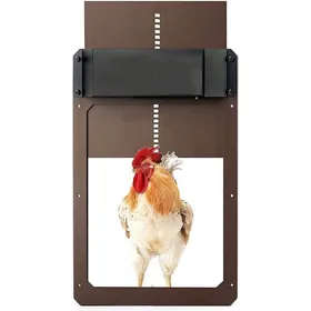 Comparer les prix de Porte de poulailler automatique - Virex® - Alimentée par batterie - Minuterie intégrée - Capteur de lumière