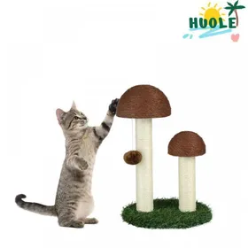 Meilleurs prix pour Griffoir pour chat pour aiguiser les griffes du chat grand champignon à double couche 30*30*47 cm marron - HUOLE -