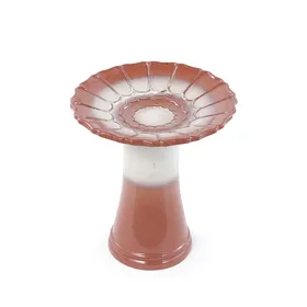 Comparer les prix de Bain dOiseaux sur Pied - Mangeoire Abreuvoir - extérieur décoration - Céramique - pour Jardin et Terrasse - Ø43x45cm - Rouge