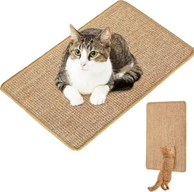 Comparer les prix de Tapis Griffoir pour Chat, Tapis à Chat en Sisal Naturel, Anti-dérapant Griffoir Chat Horizontal et Verticale, pour Mur et Coin,
