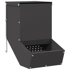 Comparer les prix de Distributeur de nourriture pour lapins - vidaXL - Noir - Acier laminé à froid - 175 x 26 x 285 cm - Capacité 15 kg