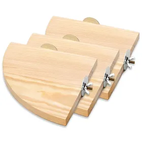 Meilleurs prix pour Support à oiseaux - Non spécifié - Plateforme en bois - 13x13 cm - 3 pièces - Pour petits animaux
