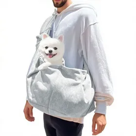 Meilleurs prix pour Sac de transport bandoulière pour chien - Virex® - Gris - Capacité 75 kg - Polyester durable - Conception mains libres