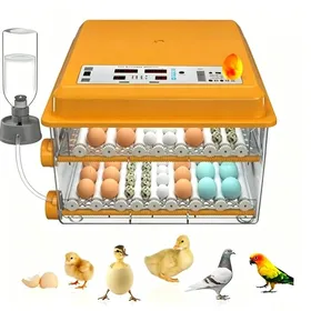 Comparer les prix de Couveuse Oeuf Automatique 64 oeufs hydratation et Humidification Auto Température Stable Retourne-œufs Incubateur avec lampe LED