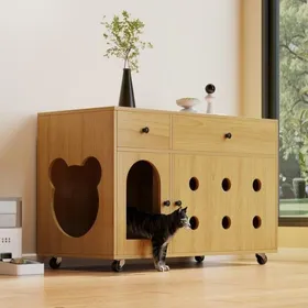 Comparer les prix de Meuble pour litière pour chat niche/maison pour chat - avec bac de drainage - sans bac à litière - sur couleurs BASSIN POUR ANIMAL