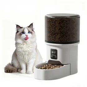 Meilleurs prix pour Garvee Distributeur Automatique Chat/Chien 4L - Programmable 6 Repas/Jour Bol Inox Double Alimentation & Anti-Humidité - Noir
