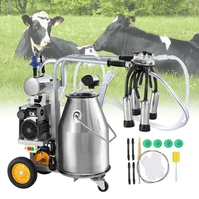 Meilleurs prix pour Machine à Traire Électrique pour Vaches-VEVOR-Seau Inox 304 25 L-Trayeuse Sous Vide à Pulsation Auto-Pression Réglable