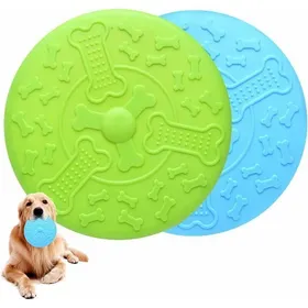 Meilleurs prix pour 2 Frisbees Chiens Caoutchouc Ø18.5cm - disque volant jeu extérieur sport Label