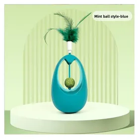 Comparer les prix de Jouet interactif pour chat - Phoesky - Écologique - Indestructible - Plume auto-divertissement - Boule de menthe - Vert