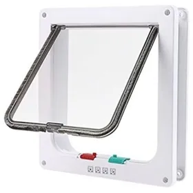 Comparer les prix de Chatière Porte à 4 Positions Cat Mate Grande Blanc Porte Verrouillable pour Chat ou Chien Facile à Installer(23cmx 25cmx 5.5cm)